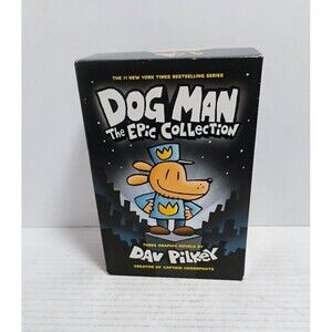 DOG MAN THE EPIC  COLLECTION #1-3 HC GRAPHIC  NOVEL BOX SET  BY DAV PILKEY